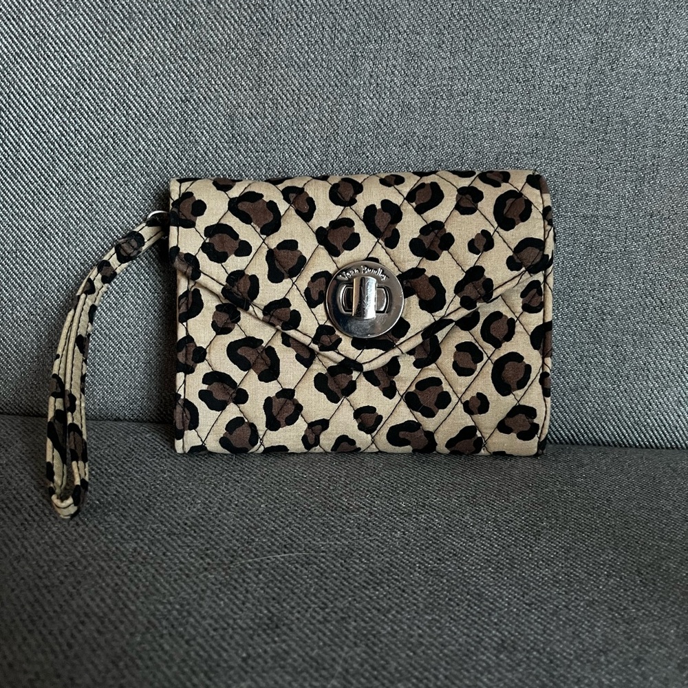 Vera Bradley leopard print wristlet